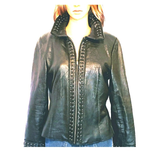 Double D Ranch Texas black Leather Jacket Small - Picture 1 of 8